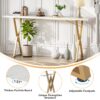 Console Table, 70.9 Inch Sofa Table Hallway Table, White and Gold - Image 5