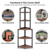 Corner Shelf, 60 Inch Corner Bookshelf Ladder Shelf Plant Stand - Image 6