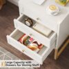 Nightstand, Modern Bedside End Table with 3 Drawers - Image 6