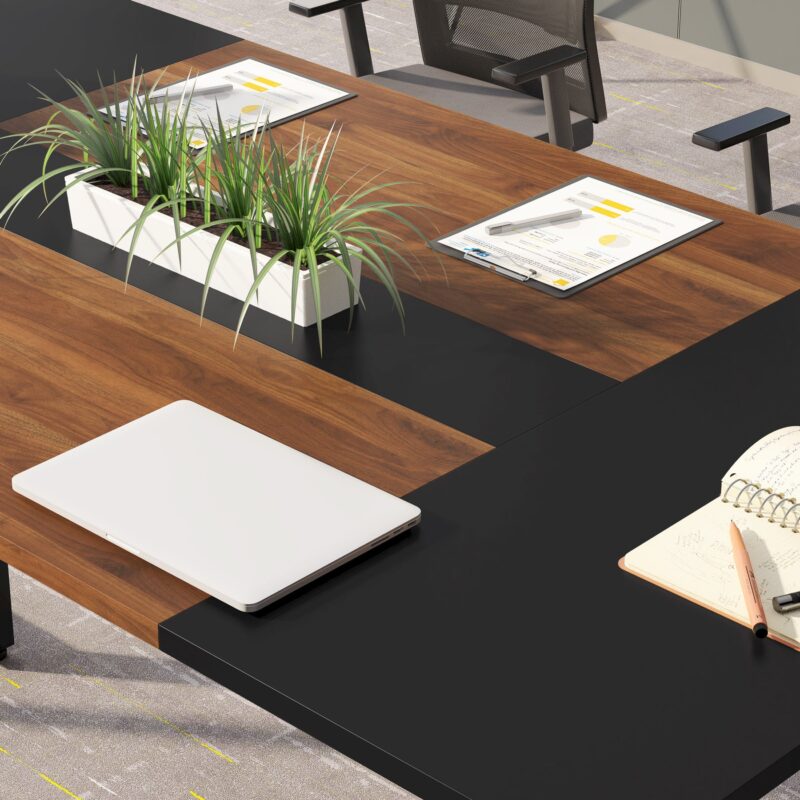 Conference Table, 6FT Rectangle Meeting Table for 8 People - Image 5