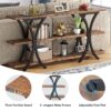 Console Table, Industrial Entryway Sofa Table with 3-Tier Shelves - Image 6