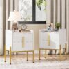 Nightstand, Modern Bedside End Sofa Table with 2 Drawers - Image 8