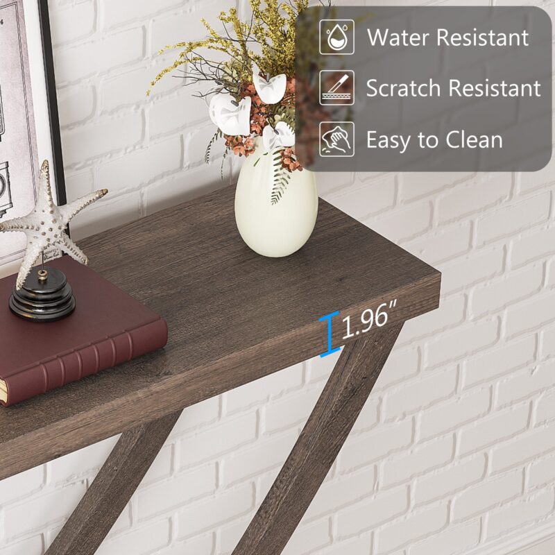 Console Table, 35 inch Industrial Entryway Table Narrow Sofa Table - Image 5