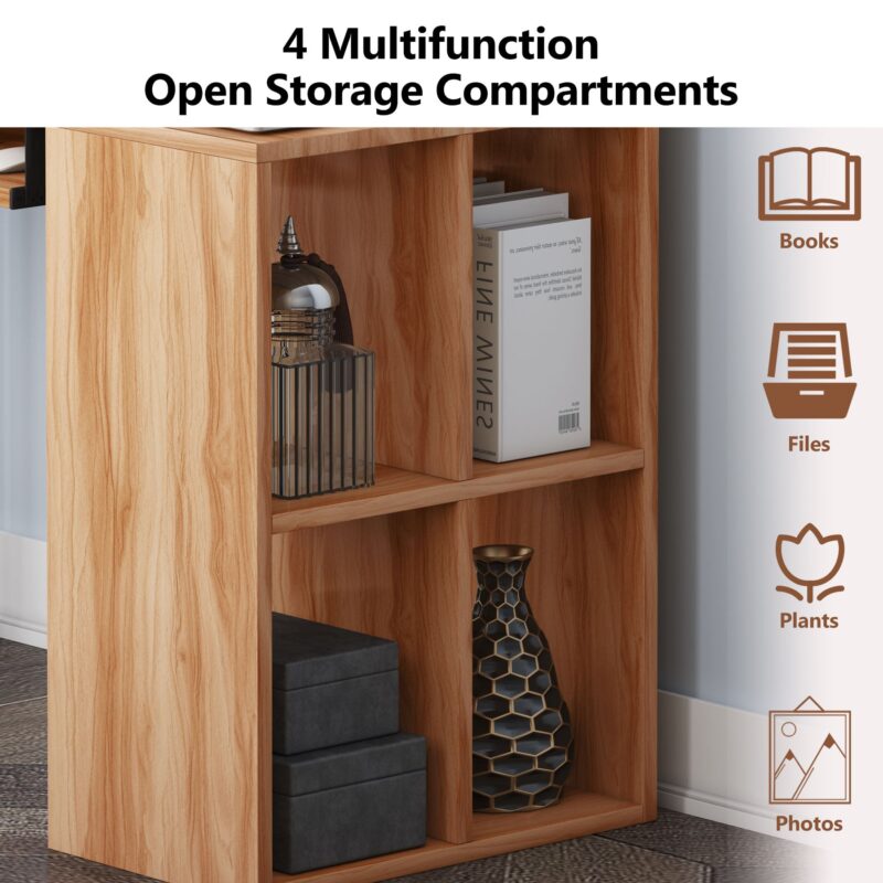 Computer Desk, Writing Desk with Push-Pull Keyboard Tray - Image 9