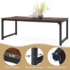 Dining Table, Industrial Kitchen Table with Metal Frame - Image 6