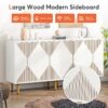 Sideboard Buffet, 58" Modern Storage Cabinet with Doors - Image 5