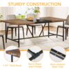 Dining Table, Industrial Breakfast Dinner Table for 6-8 people - Image 6