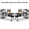 Computer Desk, 60 inch Study Desk with Reversible Storage Shelves - Image 5