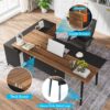 L-Shaped Desk, 70.9’’ Office Executive Desk with File Cabinet - Image 6