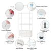 Bookshelf, 4-Tier Tall Bookcase Display Shelf with 2 Drawers - Image 6