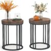 End Table, Modern Round Side Table, Small Nightstand - Image 7
