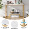 Console Table, 2-Tier Modern Hallway Table Sofa Side Table - Image 7