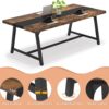 Dining Table for 8 People, 70.87" Rectangular Wood Kitchen Table - Image 6