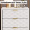 Nightstand, 25.8" Tall Bedside Table with 3 Drawers - Image 5