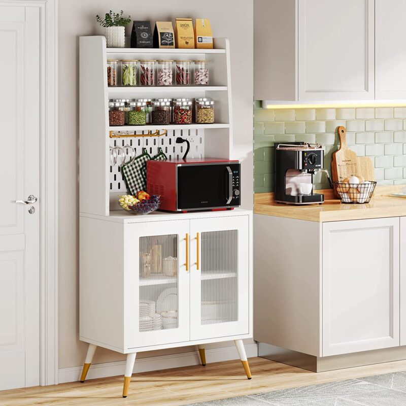 Kitchen Baker's Rack, 6 Tier Storage Cabinet with Power Outlet - Image 3