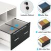 File Cabinet, Lateral Printer Stand with Wheels and Shelves - Image 5