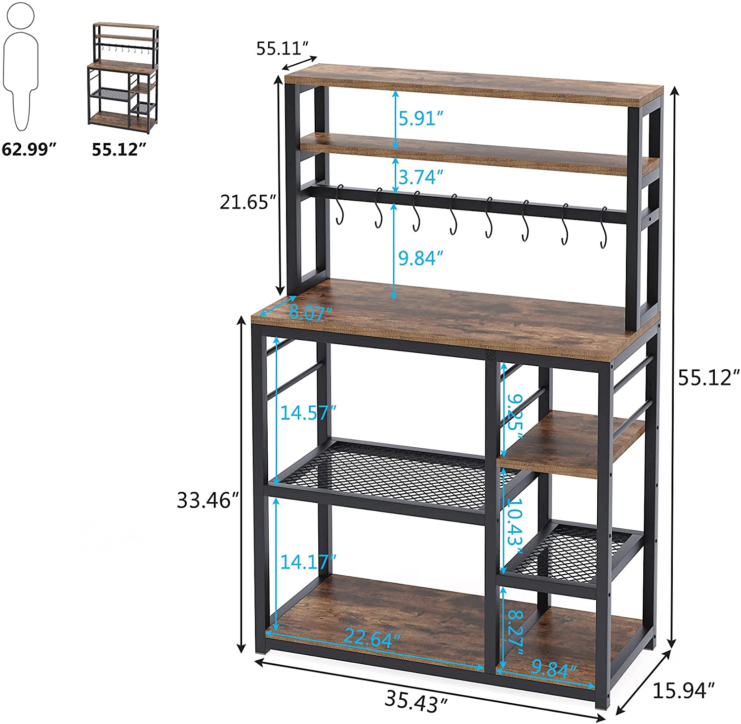 Kitchen Baker’s Rack, 5Tier Microwave Cart Oven Stand MecaWorks EGYPT