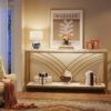 Console Table, 70.9" Faux Marble Entryway Table with 2 Tier Storage Shelf - Image 3