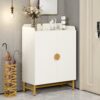 Shoe Cabinet, Slim Shoe Organizer with Doors and Adjustable Shelves - Image 3