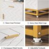 Nightstand, 26" Bedside Table with Drawer & Large Cabinet - Image 6