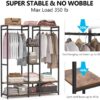 Freestanding Closet Organizer, Double Rod Clothes Rack - Image 6