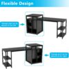 Computer Desk, Home Office Desk with Storage Shelf & Cabinet - Image 5