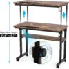 Height Adjustable Desk, Rolling Standing Computer Desk for Sofa Bed - Image 5