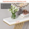 Console Table, 42" Modern Faux Marble Entryway Sofa Table - Image 5