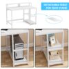 Computer Desk, Industrial Writing Desk with Shelves for Study - Image 6