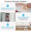 Shoe Cabinet, 4 Tier Shoe Storage Organizer with Drawer & Doors - Image 5