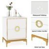 Nightstand, Modern Tall Bedside Table with 2-Drawer - Image 6