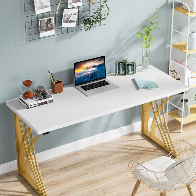 Computer Desk, 55’’ Modern Laptop PC Student Table - Image 2