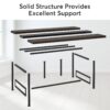 Conference Table, 6FT Rectangular Meeting Table Computer Desk - Image 6