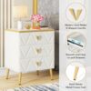 Nightstand, Modern Wooden Bedside Table with Three Drawers - Image 6