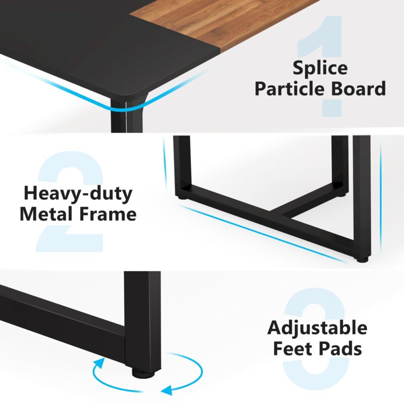 Conference Table, 6FT Rectangle Meeting Table for 8 People - Image 6