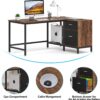 L-Shaped Desk, 55 Inch Computer Corner Desk with Drawer - Image 5