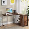L Shaped Desk with Drawer Cabinet, 47 Inch Corner Desk - Image 2