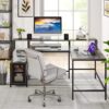 L-Shaped Desk, 70.5" Corner Computer Desk with Shelves & Monitor Stand - Image 2