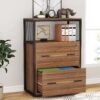 File Cabinet, Letter/Legal / A4 Size Filing Cabinet with 2 Drawers - Image 3