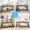 Console Table, 70.8” Sofa Tables Entryway Table with 2 Tier Wood Shelves - Image 5
