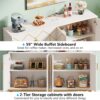 Sideboard Buffet, 59" Modern Kitchen Storage Cabinet with Doors - Image 5
