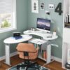 Rotating Desk, Modern L-Shaped Computer Desk, Corner Study Desk - Image 8