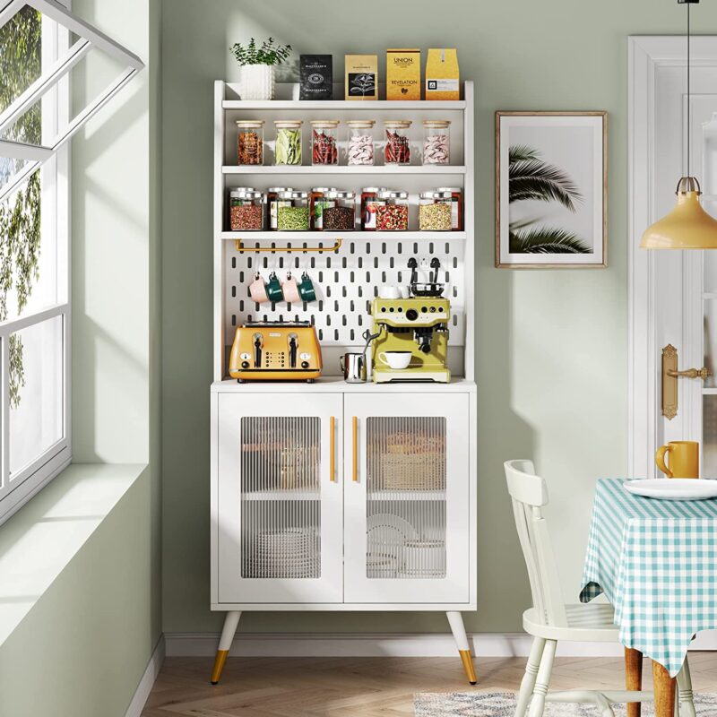 Kitchen Baker's Rack, 6 Tier Storage Cabinet with Power Outlet - Image 4
