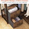 L Shaped Garment Rack with Shelves and 2 Fabric Drawers - Image 5