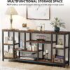 Console Table, 70.9" Entryway Sofa Table with Storage Shelves - Image 5
