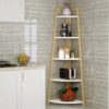 Corner Shelf, 70" Tall Corner Ladder Shelf Small Bookshelf - Image 12