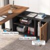 L-Shaped Desk, 78.74 Inch Executive Office Desk with File Cabinet - Image 5