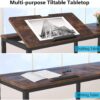 L-Shaped Desk, 59" Corner Computer Desk Drafting Table with Shelves - Image 7