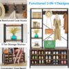 Coat Rack Shoe Bench, Entryway Hall Tree with Storage Shelves - Image 5