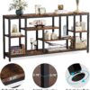 Console Table, 70.9" Entryway Sofa Table with Storage Shelves - Image 6